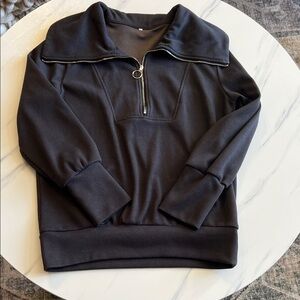 Dark Grey Half-Zip Sweater